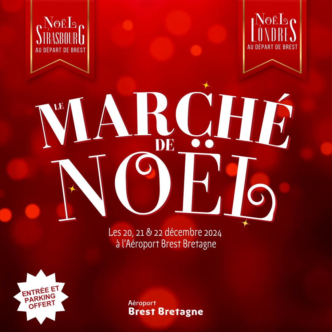 Marché de Noël à l'Aéroport Brest Bretagne du 20 au 22 décembre 2024