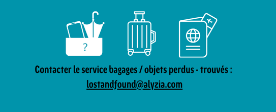 Contactez le service bagages de l'Aéroport