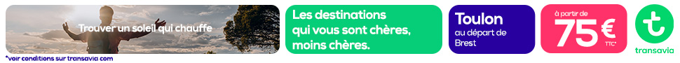 Toulon en vol direct au départ de Brest
