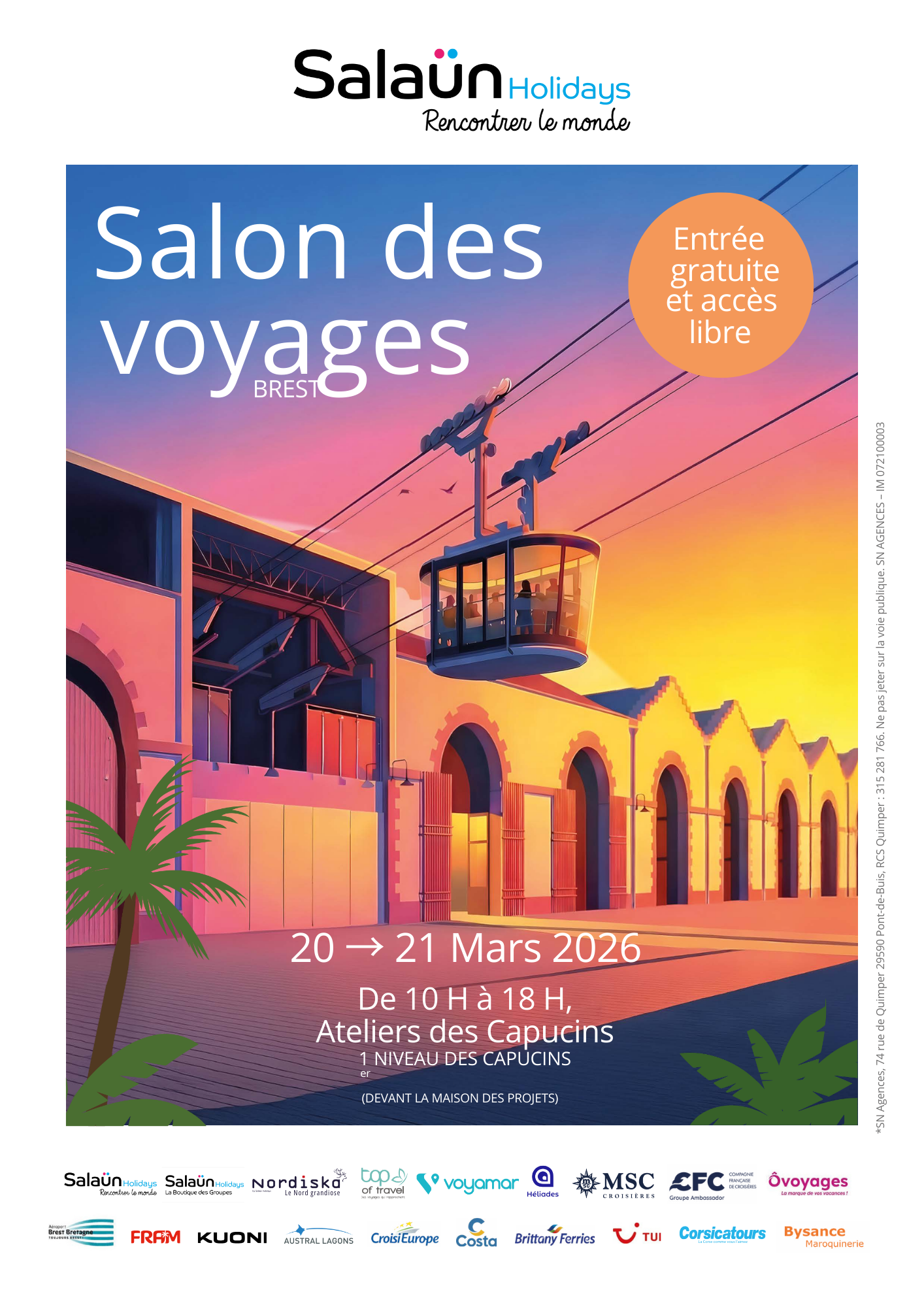Affiche du Salon des Voyages Salaun Holidays 2026